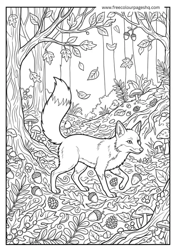 Fox in Autumn Forest Fox in Autumn Forest