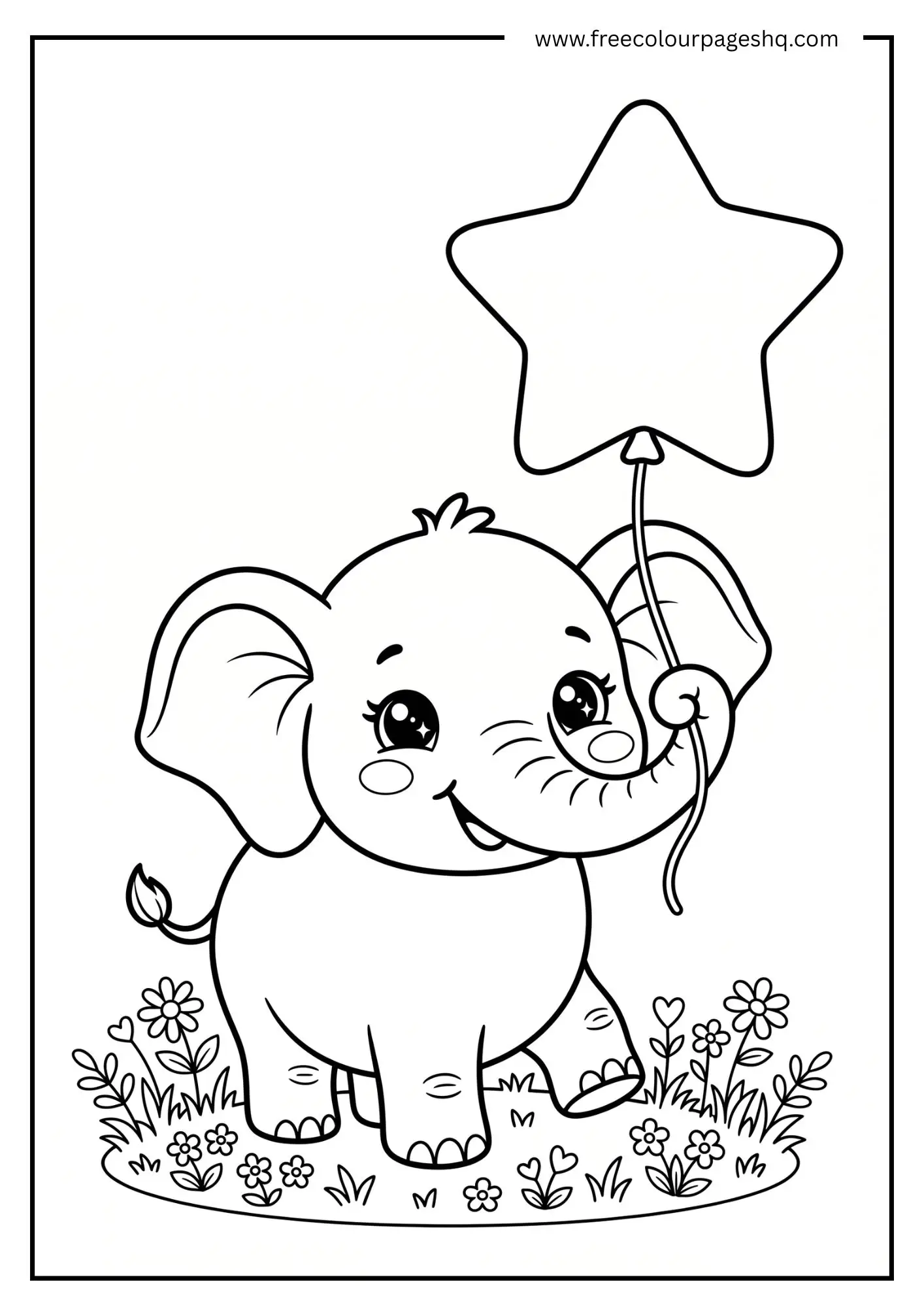 Kawaii Baby Elephant Balloon