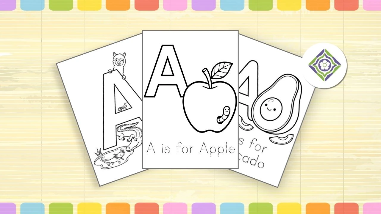 Letter a coloring pages