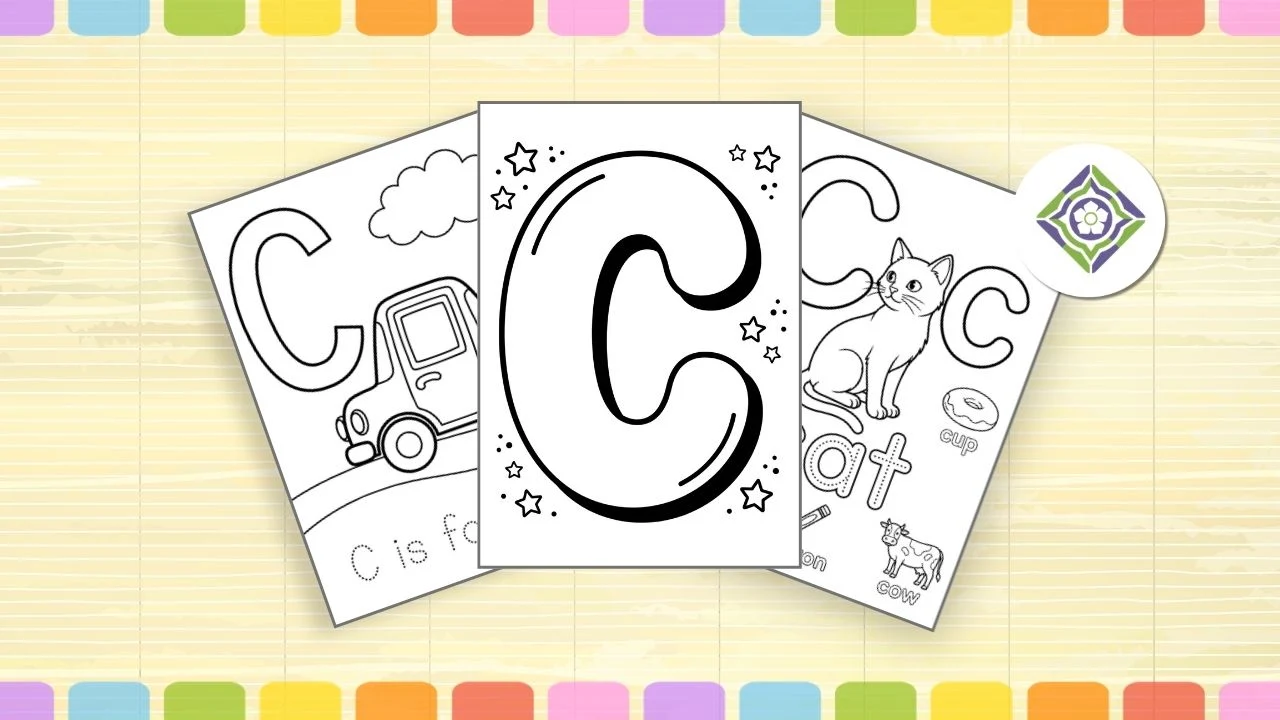 Letter c coloring pages
