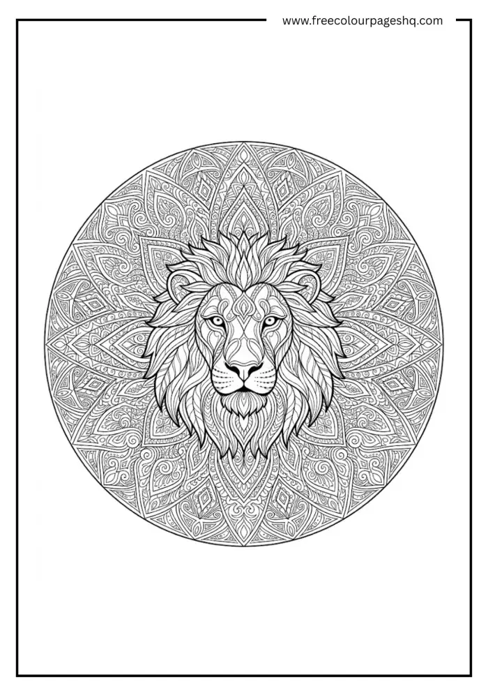 Lion Face Mandala