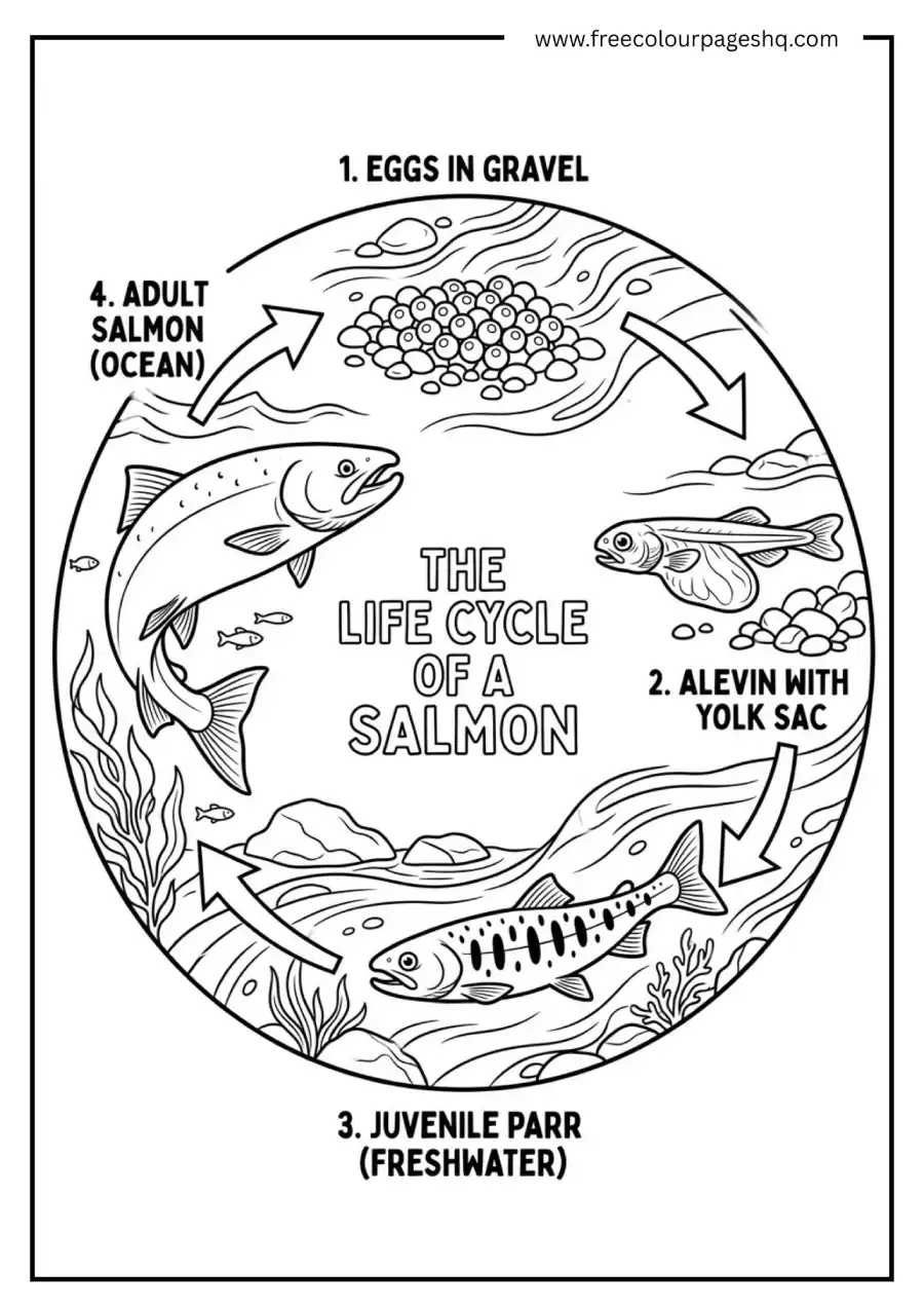 Salmon Life Cycle Diagram