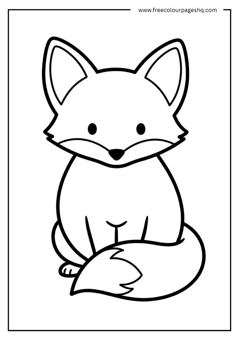 Simple Sitting Fox for Kids Simple Sitting Fox for Kids