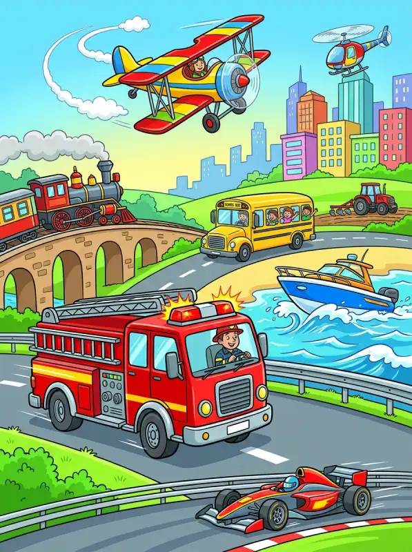 Vehicles Coloring Pages