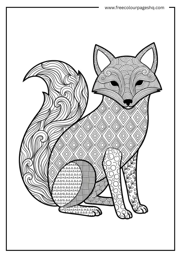 Zentangle Fox Body Zentangle Fox Body