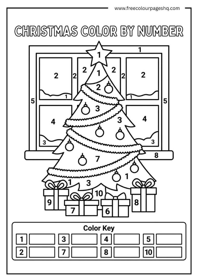 christmas color by number printable christmas color by number printable