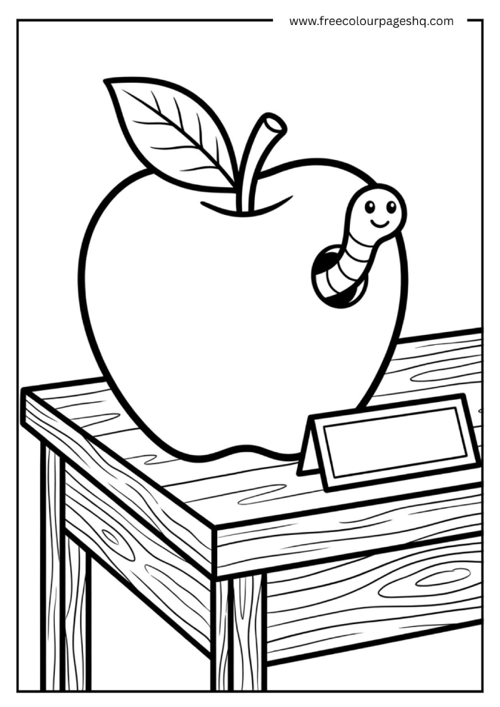 easy apple for teacher coloring page toddlers easy apple for teacher coloring page toddlers