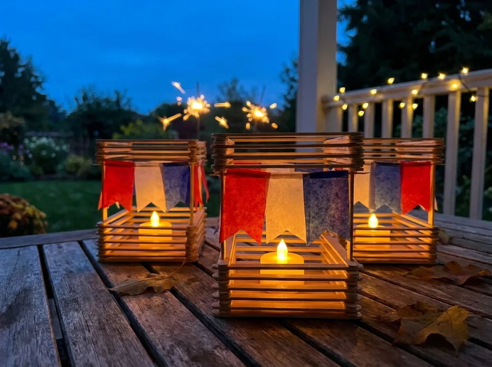 fourth of july crafts for kids popsicle stick luminary