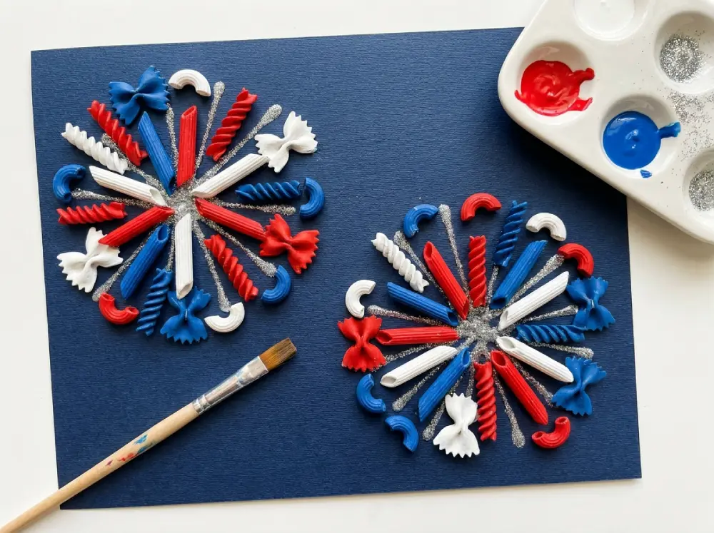 fourth of july crafts preschool pasta fireworks