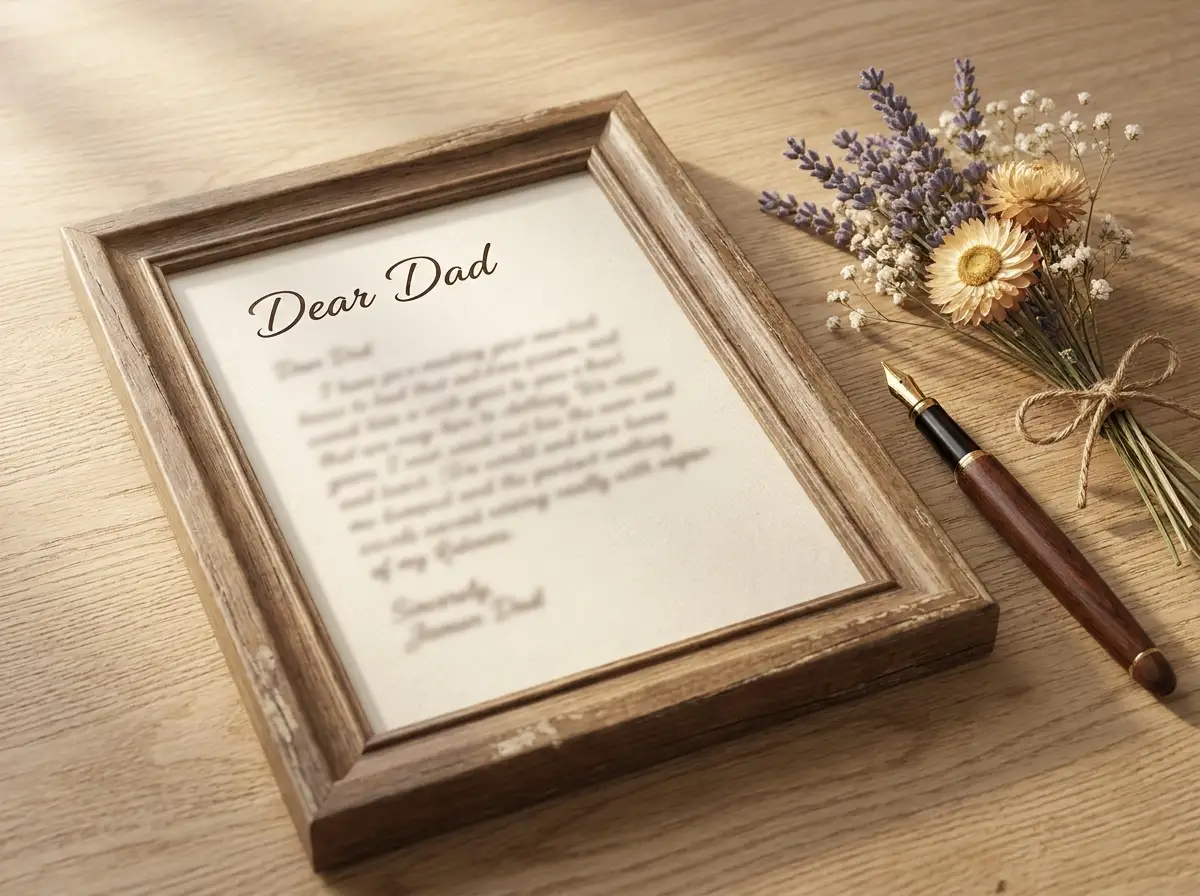 handmade fathers day gift ideas from daughter framed letter