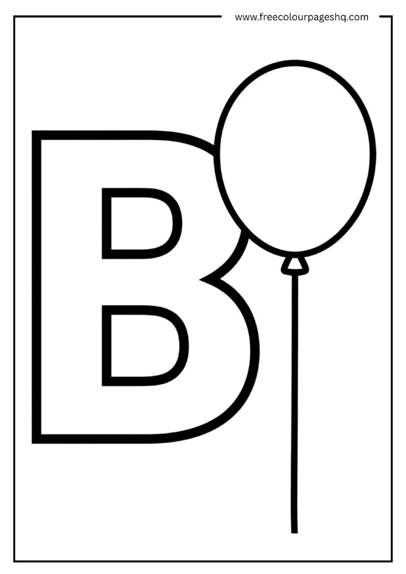 letter b coloring page toddler
