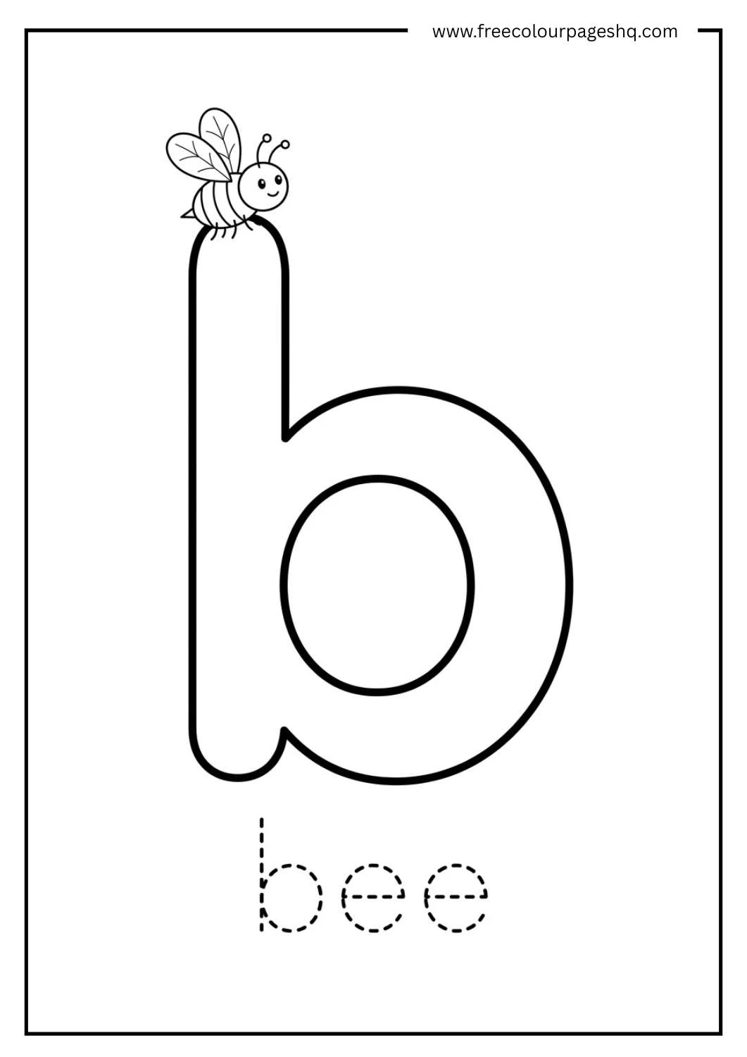 lowercase b coloring page