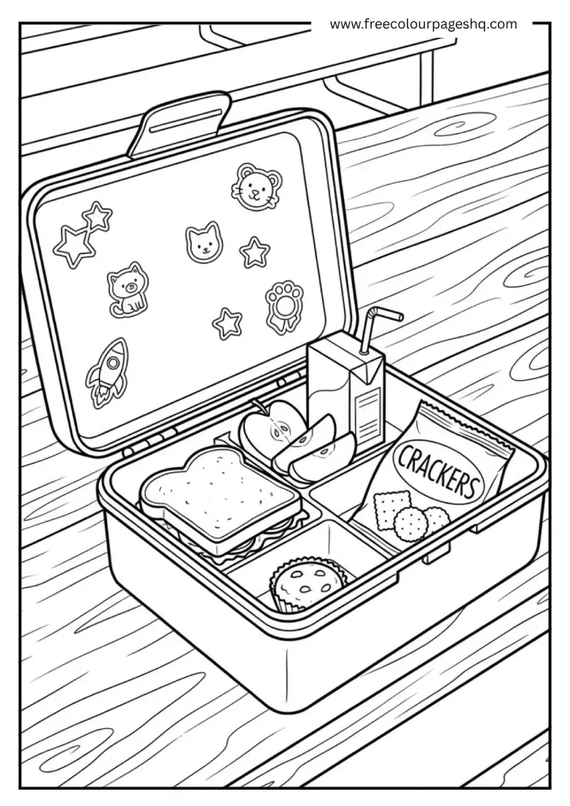 school lunch box coloring page school lunch box coloring page