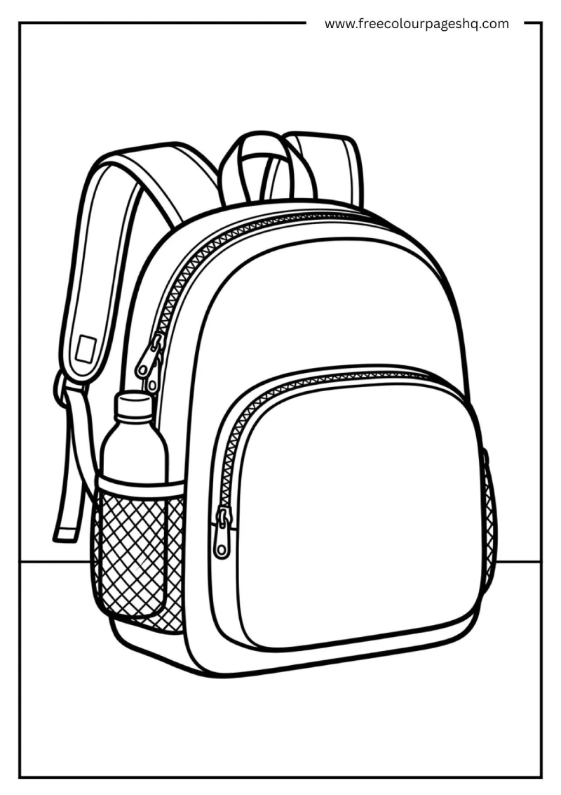 simple backpack coloring page for preschool simple backpack coloring page for preschool