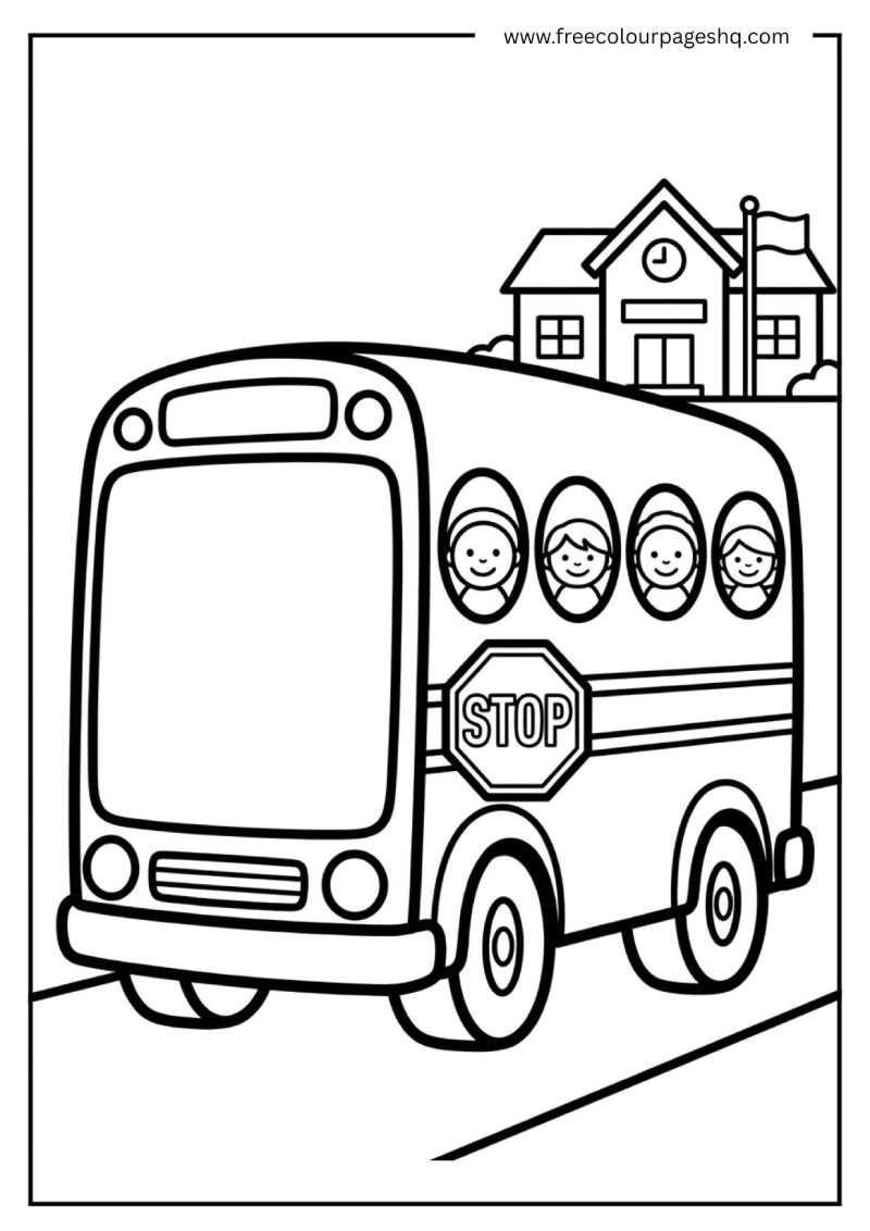 simple school bus coloring page for toddlers simple school bus coloring page for toddlers