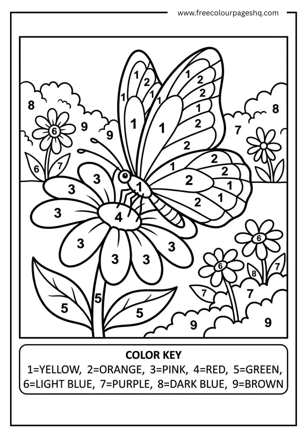 spring color by number printable spring color by number printable