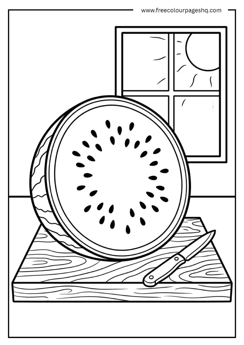 watermelon half simple coloring page preschool watermelon half simple coloring page preschool