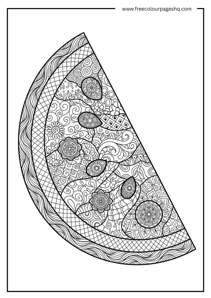 watermelon zentangle coloring page adults watermelon zentangle coloring page adults