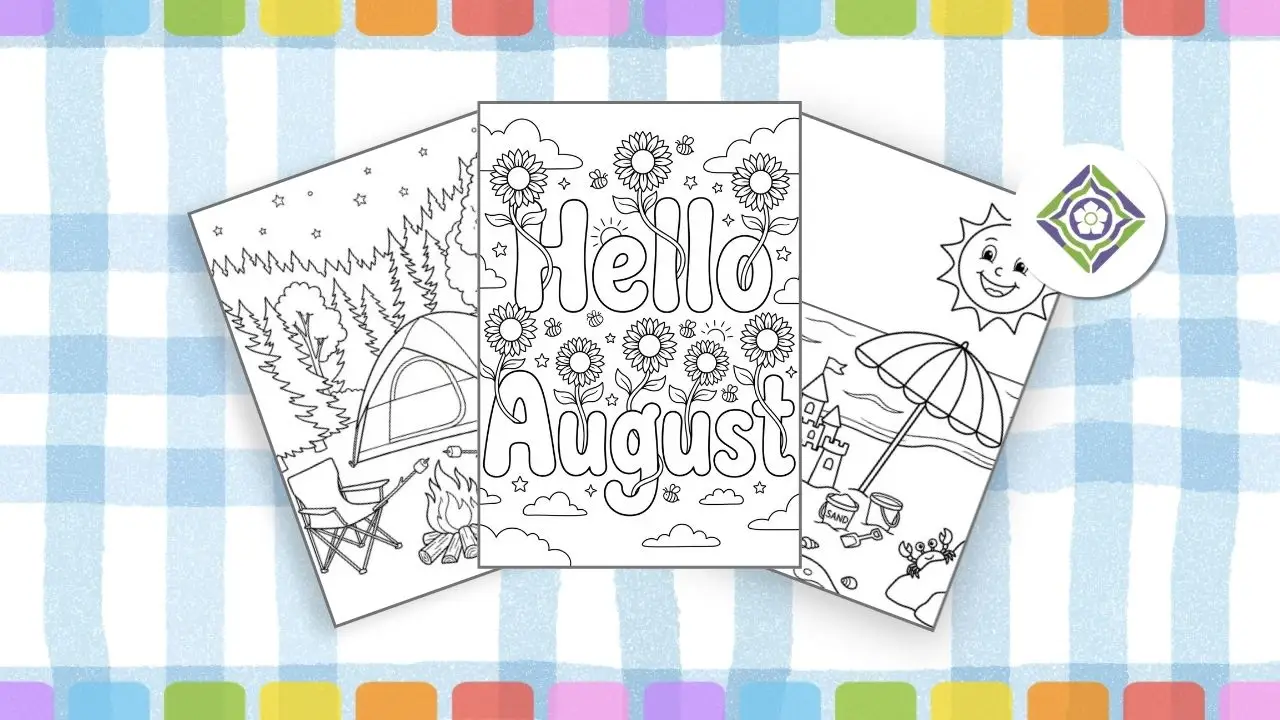 August Coloring Pages
