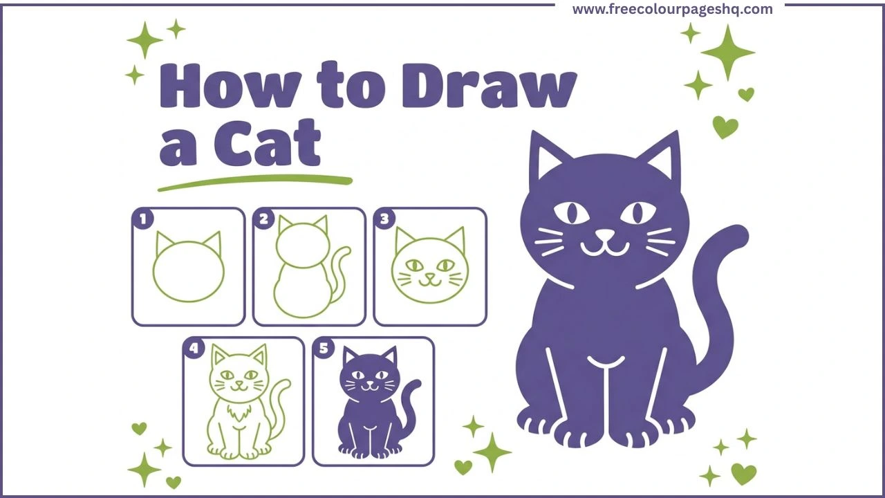 How to draw a cat