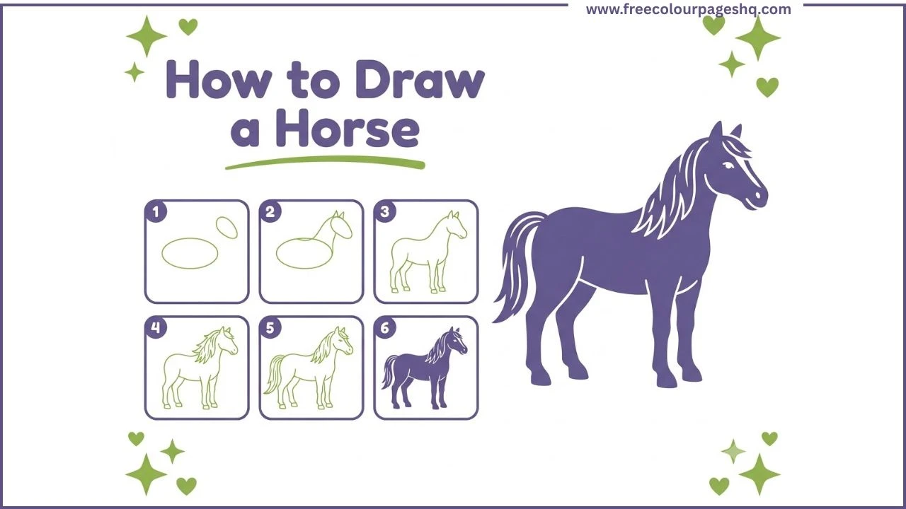 How to draw a horse