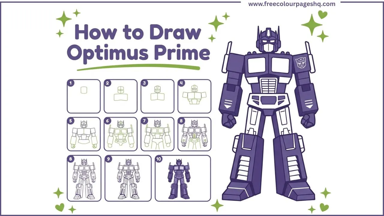How to draw optimus prime