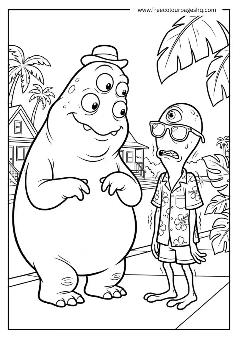 Jumba Pleakley Lilo Stitch Coloring Page