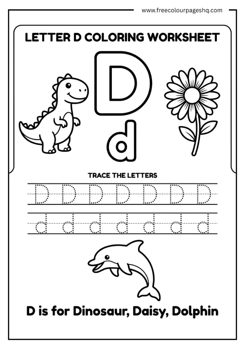 Letter D Coloring Pages Printable Letter D Coloring Pages Printable