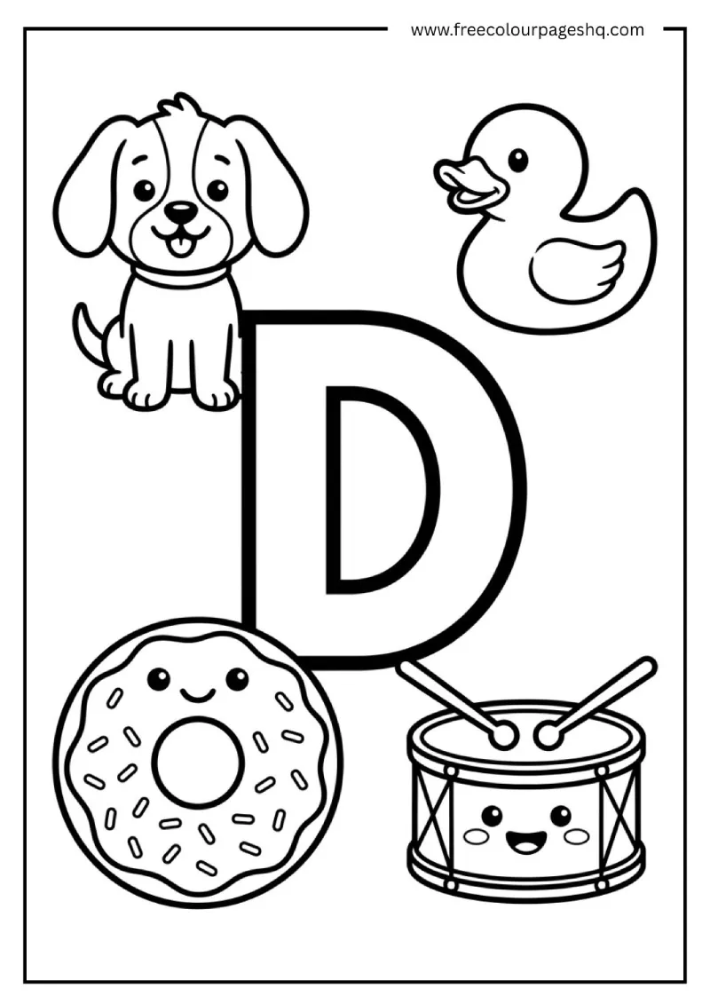 Letter D Coloring Pages Letter D Coloring Pages