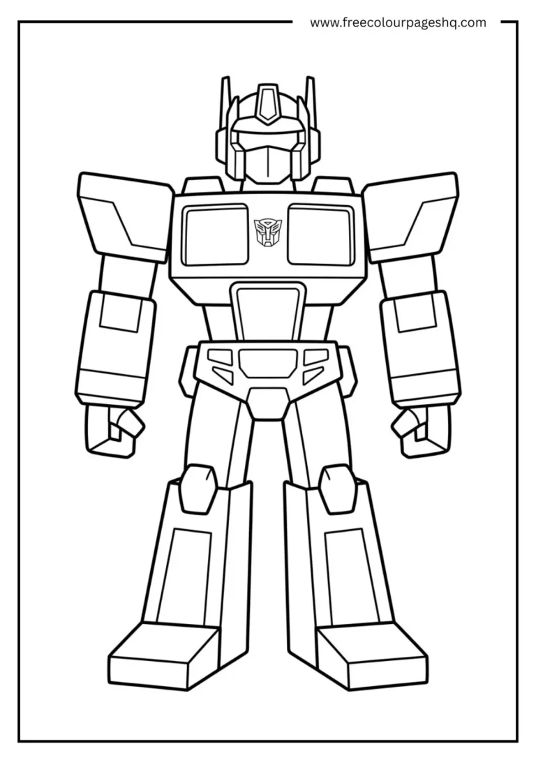 Optimus Prime coloring sheet