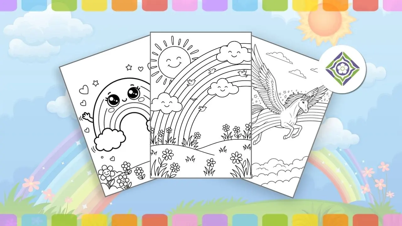 Rainbow coloring pages