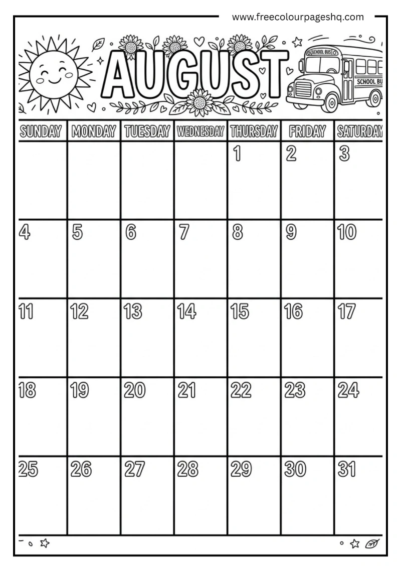 august coloring pages calendar printable 2024 august coloring pages calendar printable 2024