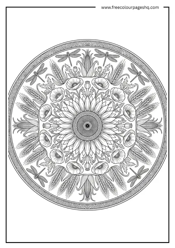 august coloring pages for adults mandala floral