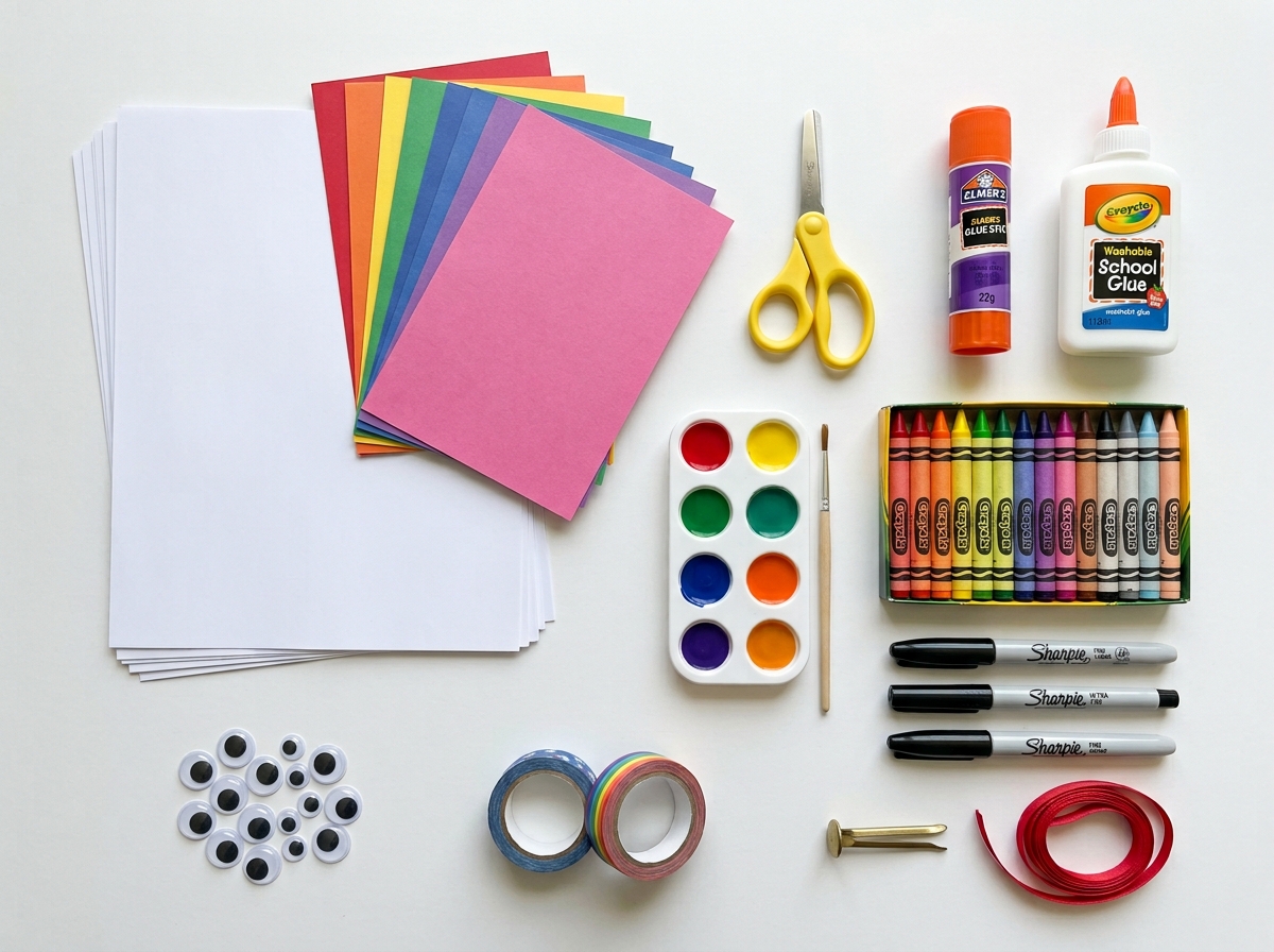 back-to-school-craft-supplies-list-flat-lay