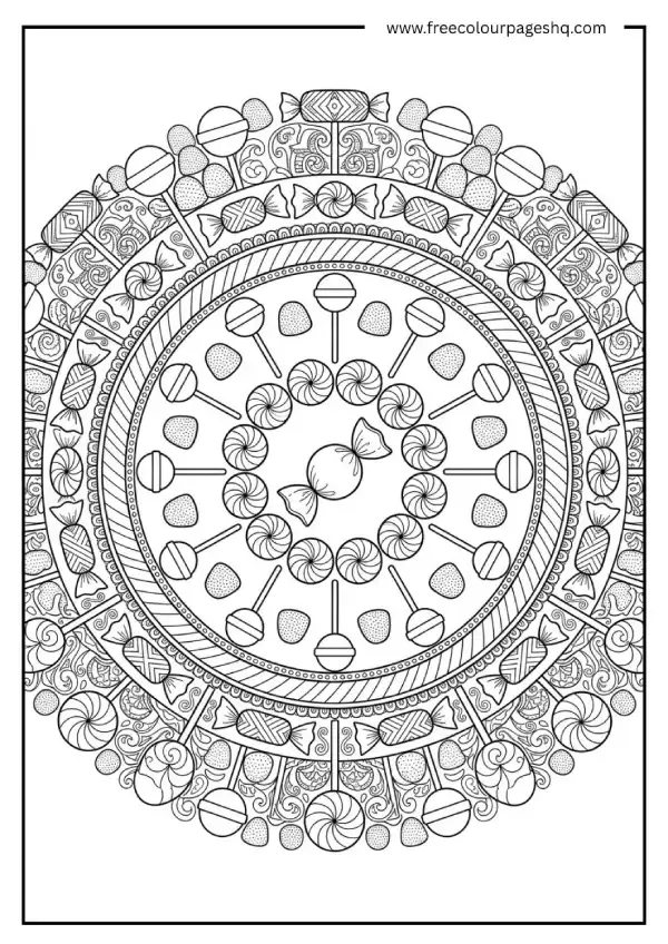 candy coloring pages for adults mandala candy coloring pages for adults mandala