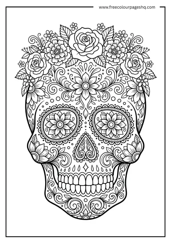 candy skull coloring pages sugar skull candy skull coloring pages sugar skull