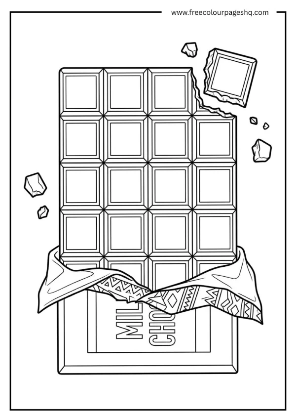 chocolate candy coloring pages bar detailed chocolate candy coloring pages bar detailed
