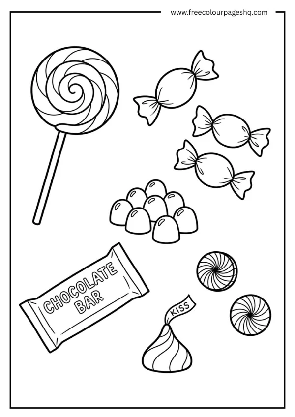 cute candy coloring pages assorted sweets cute candy coloring pages assorted sweets