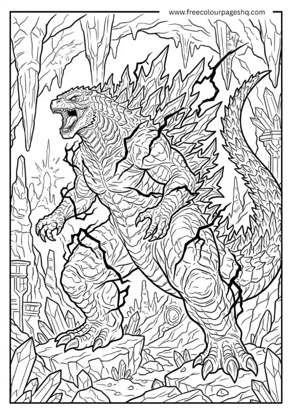 evolved godzilla coloring pages new empire