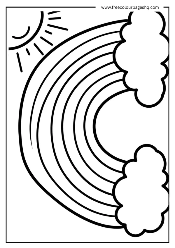free rainbow coloring pages toddler