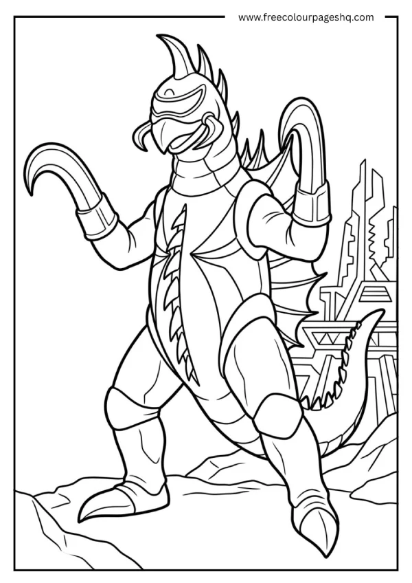 godzilla coloring pages gigan kaiju