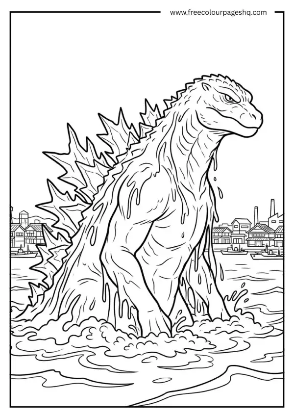 godzilla minus one coloring pages