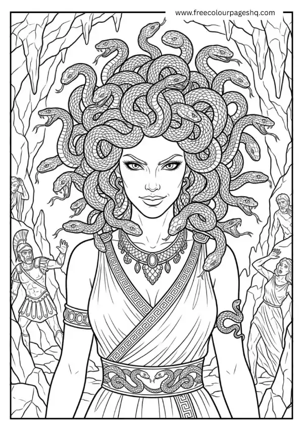 greek mythology monsters coloring pages medusa