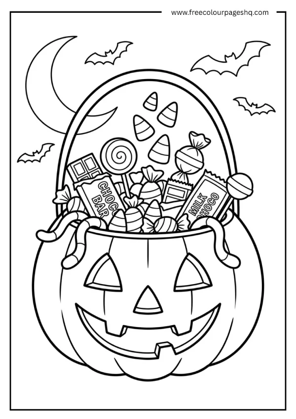 halloween candy coloring pages trick or treat bag halloween candy coloring pages trick or treat bag