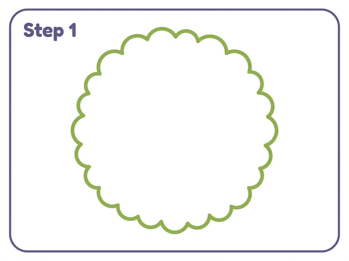 how to draw a lion step 1 mane