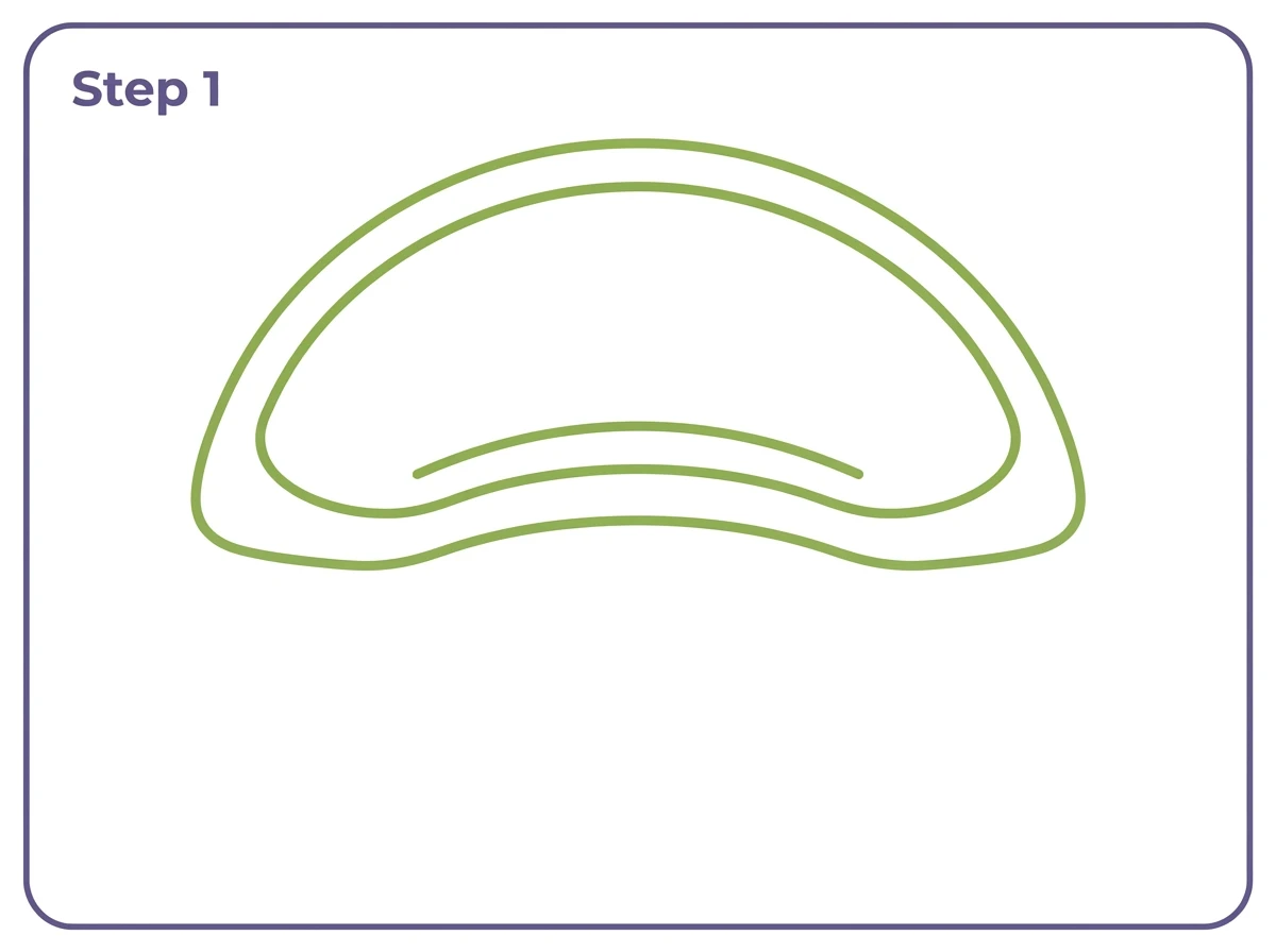 how to draw a turtle step 1 shell