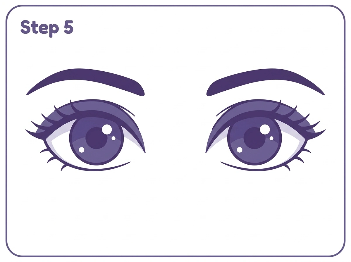 how to draw eyes step 5 colored final