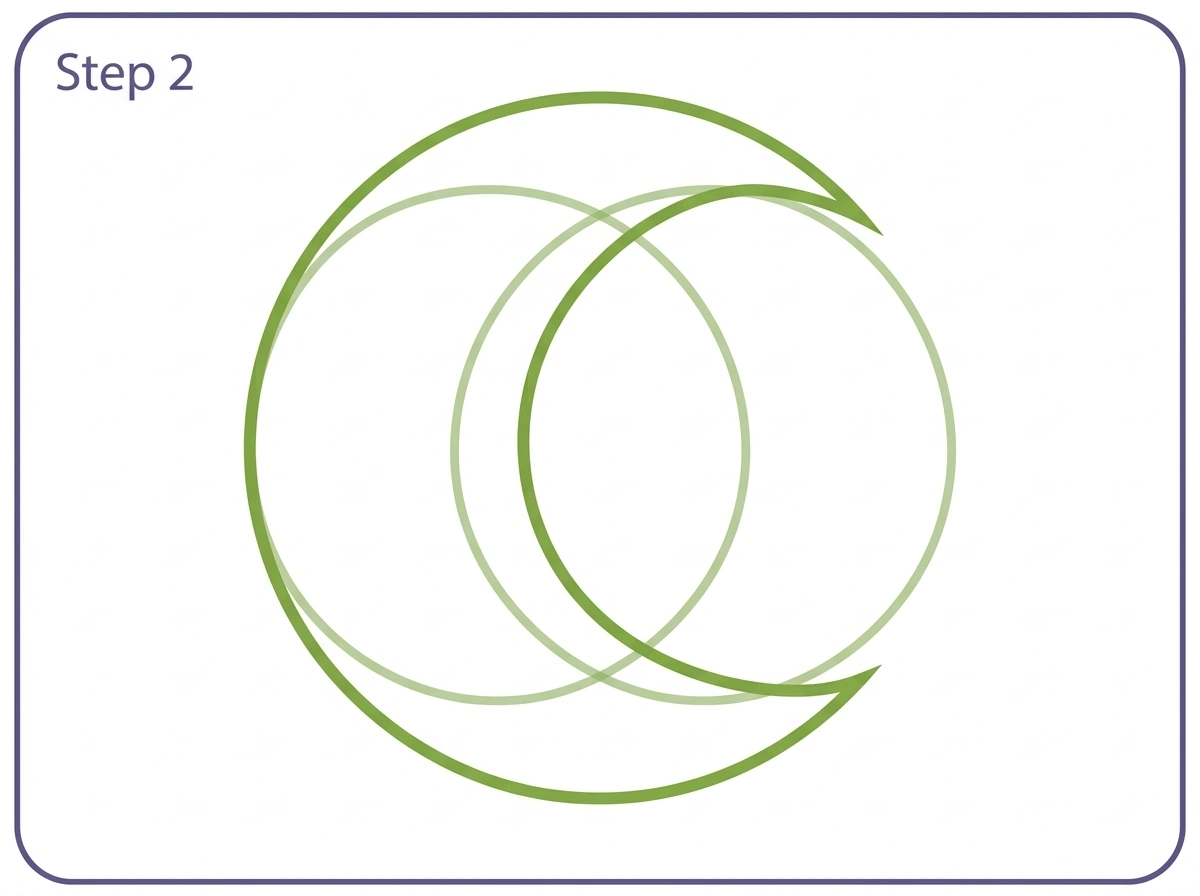 how to draw moon step 2 crescent shape