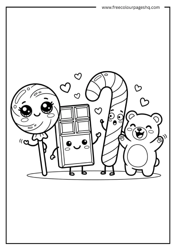 kawaii candy coloring pages cute sweets kawaii candy coloring pages cute sweets
