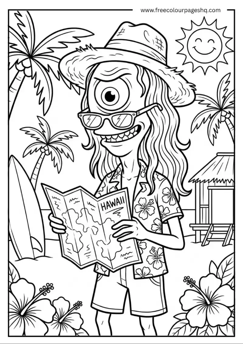 pleakley lilo stitch coloring page